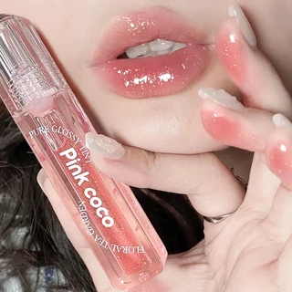 PINK COCO Água Leve Brilho Fino Labial Hidratante De Longa Duração Sem Desbotamento Espelho Óleo Acessível Cor Doce E Suave Menina
