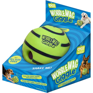 Wobble Wag Giggle Glow Ball Interactive Dog Toy Fun Sounds Quando Os Animais De Estimação Enrolados Ou Abalados Conhecem Melhor Como Visto Na TV