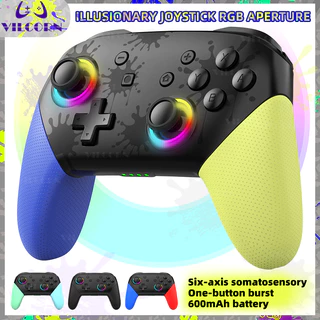 Switch Pro Gamepad Para Nintend/Oled Sem Fio Compatível Com Bluetooth Controlador De Jogos PC Joystick Função De Vibração Turbo De 6 Eixos
