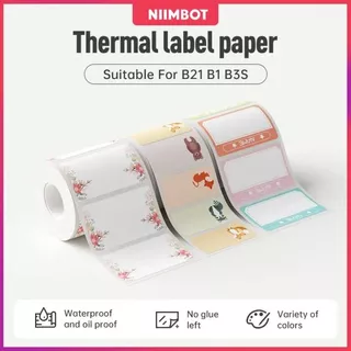 NIIMBOT B21/B1/B3S Papel De Rótulo Série Animal Fofo Colorido , Impermeável , À Prova De Óleo , Resistente A Riscos E Rasgos Adesivos Fofos