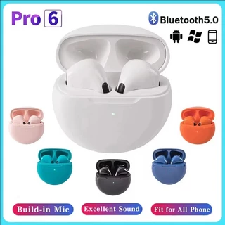 Air Pro 6 TWS Fones De Ouvido Sem Fio Com Microfone Fone Bluetooth Esporte Correndo Para Apple iPhone Xiaomi Pro6
