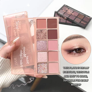 Paleta De Sombras Com 10 Cores , Altamente Pigmentada , À Prova D
