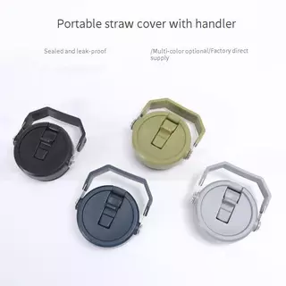Tampa De Copo De Palha Com Alça Rosqueada , Plástico Portátil À Prova De Vazamento Para Carro E Uso Externo em Oferta na Shopee