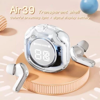 Fones De Ouvido Transparentes Air39 Sem Fio Bluetooth 5.3 Com display digital De Bateria E Microfone