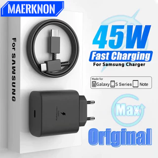 Carregador PD Original De 45W Para Samsung Galaxy S22 S23 Ultra Note 10 + 5G USB C Telefone Móvel Tipo Adaptador De Pare