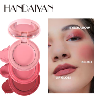 Paleta de três cores Blush Paleta de Névoa Macia Atmosfera Dobrável Três em Um Sombra de Contorno Uma Vitalidade Multicolor Natural B