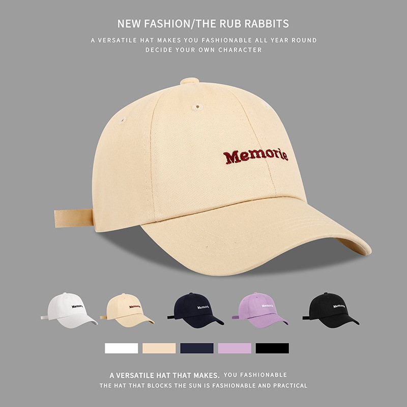 Chapéu De baseball Feminino Versão Coreana Boné hipster Bordado Pato Pala De Sol casual Cara Pequeno Homem