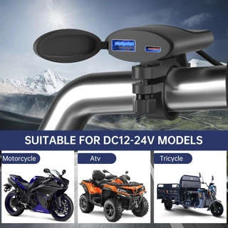 QC3.0 Carregador USB Para Motocicleta-C De 30W IP67 Suporte De Montagem Do Guidão À Prova D'água Digital Câmera Telefone