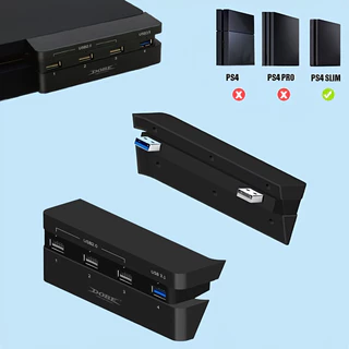 Hub USB Para PS4 Slim 3.0 Super Transfer Speed Charger Controller Splitter Adaptador De Expansão Com Indicador LED 4 Porta Playstation 4 Console Acessórios