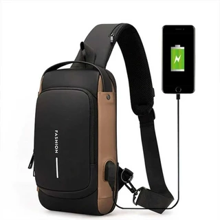 Sacos De 1 Peça Para Homens Anti-Roubo O Ombro Com Carregamento USB Mensageiros De Viagem Curta Oxford E Mulheres W