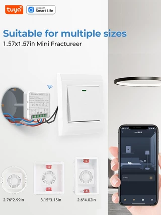 Tuya Módulo De Interruptor Wi-Fi Inteligente 1/2/3 Gang Switch Mini Disjuntor Controle Vida Suporte Alexa Google Automação Residencial