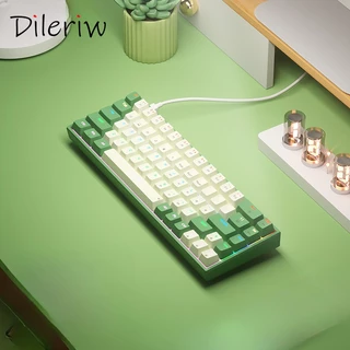 Teclado Mecânico Com 68 Teclas Fio TYPE-C Interface Completo Sem Furos Teclados E Separação De Cabos Fácil De Transportar Pequeno Para Jogos De Escritório
