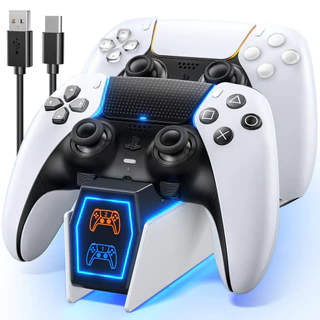 Estação De Carregamento PS5 , Do Controlador Playstation 5 PS5 Com Substituição Rápida De Cabos Para O Sony DualSense , Carregador De Controle Remoto PS5