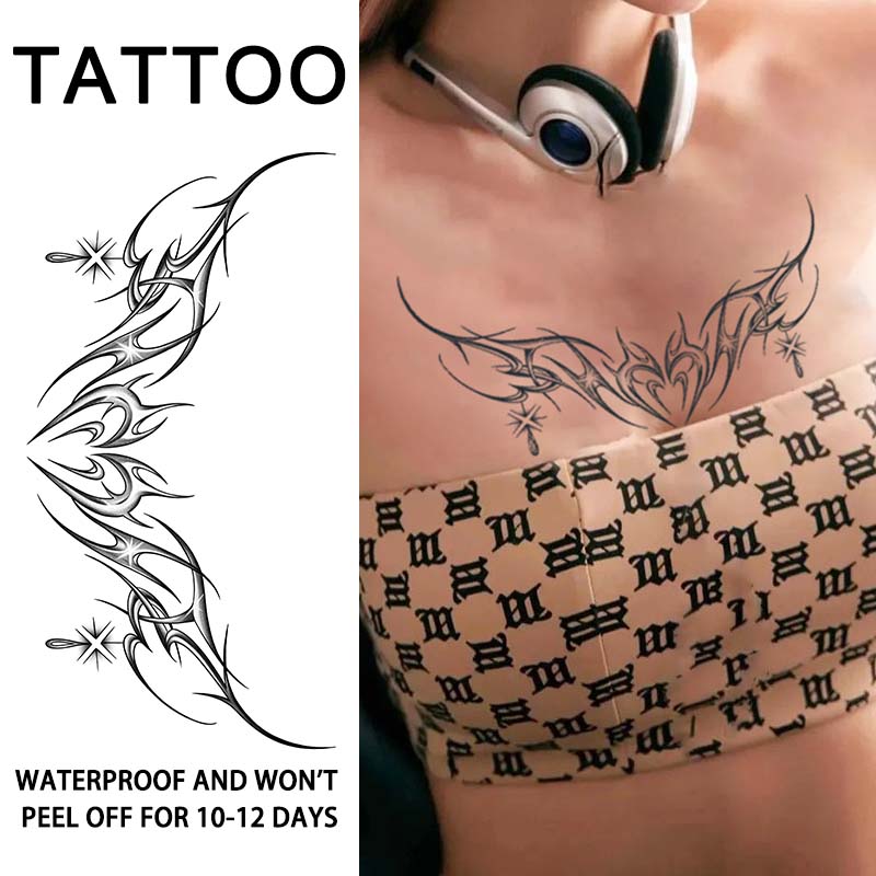 Imagem do produto Charme Borboleta Succubus Tatuagem Temporária À Prova D'Água 1-2 Semanas Homens Mulheres 1