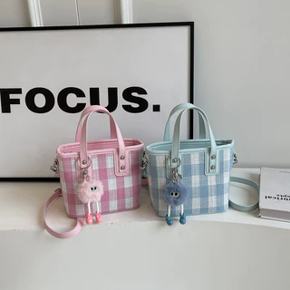 1PC Simples E Requintado Para Bolsas Femininas Saco De Emenda Com Padrão De Desenho Animado Pingente Fofo Decoração Ombro Feminino Ajustável Mini Corpo Cruzado