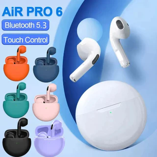 Original Air Pro 6 TWS Sem Fio Bluetooth Fone De Ouvido 5.3 Mini Com Microfone Caixa Carregamento Para Xiaomi Telefone F