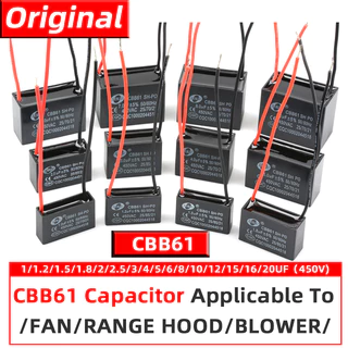 CBB61 1/1.2/1.5/1.8/2/2.5/3/4/5/6/8/10UF Ventilador De Teto , Chão , capacitor De Partida De Ar Condicionado em Oferta na Shopee