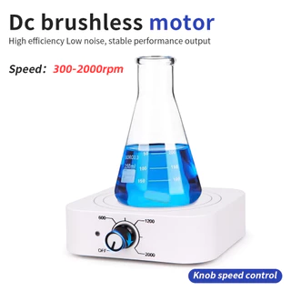 Miniagitador Magnético de Velocidade Ajustável 300-2000RPM Capacidade 1L Placa Agitadora de Laboratório Portátil com