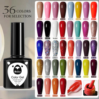 1Pc 7.3Ml Kit Inicial De Esmalte De Unha Em Gel 36 Cores Preto Branco Rosa Verde Embebido Sem Limpeza Conjunto Adequado Para Todas As Estações Arte