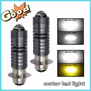 SEAMETAL P15D Lâmpada Do Farol Da Motocicleta H6 LED Super Brilhante Cabeça 30W 9V-85V Universal Branco Amarelo Alto Bai