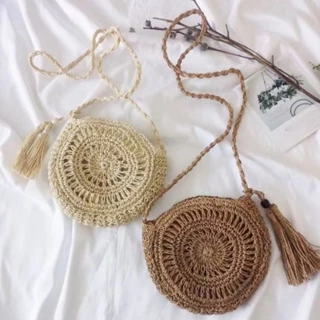 Bolsa para Mensageiro Ladies Woven Cor Sólida Estilo Casual Estilo Casual Estilo Bolsa para Ombro Diário