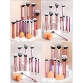 12 Conjunto de Escovas de Maquiagem Profissional Multicolor Tubo Longo Conjunto de Escovas de Maquiagem Stand-Up +3 Conjuntos de Escovas de Maquiagem Puff Inclui Escova Blush Escova em Pó Solto Escova em Pó Escova em Pó para Sombra dos Olhos Conjunto de E