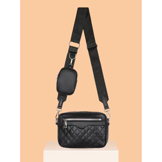 Bolsa quadrada pequena mensageiro de um ombro com diamante Fashion de cor sólida (com bolsa suspensa vendida)