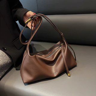 Bolsa de ombro feminina Fashion bolsa mensageiro, bolsa Casual de couro de nicho All-Match bolsa de bolinho