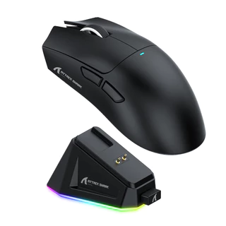 Mouse Bluetooth Attack Shark X11 Sem Fio Com Iluminação Colorida Leve Da Doca De Carregamento Magnética
