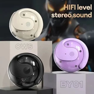 Fones De Ouvido OWS BY01 (Cordão De Silicone Para Brindes) Qualidade De Som HiFi Sem Fio Compatível Com Bluetooth IPX5 À