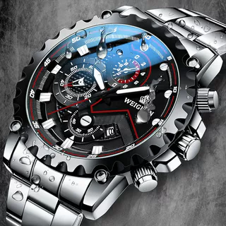 Novo Relógio Samurai Preto Movimento Automático de Quartzo para Homens Relógio Automático de Quartzo à prova d