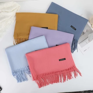 Uma peça elegante imitação de caxemira lenço de cor sólida elegante All-Match High-End cachecol viagem festa Wear recome