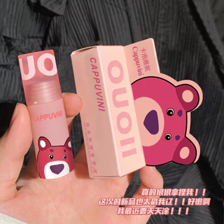Cappuvini brincalhão urso lábio lama veludo fosco impermeável não desbotado copo antiaderente esmalte labial