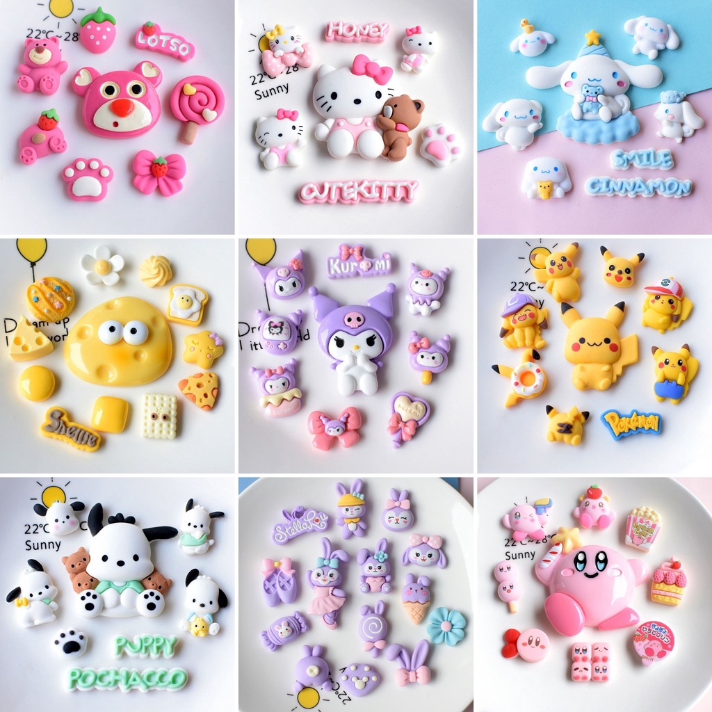 Crocs jibbitz Sapato Charme Kuromi/Strawberry Bear/Pikachu/Melody DIY Shoe Accessories Fit Sandália Mulheres Homens Crianças Decoração Tamancos Alfinetes