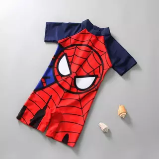 Maiô de uma peça para meninos Superman Spiderman Capitão América Protetor solar de secagem rápida de uma peça
