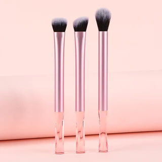 Conjunto de três peças de escova de maquiagem cor-de-rosa Escova Highlighter Escova & Eyeshadow Escova & Concealer Escova Ferramenta de Maquiagem Gift Conveniente Escova de Maquiagem