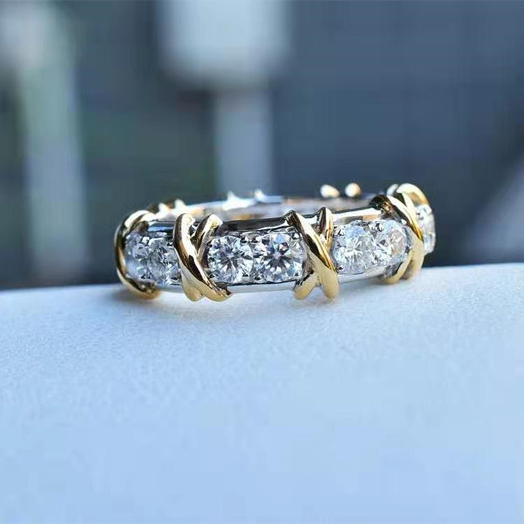 Anel Cruzado Personalidade Feminina Casal Moda Temperamento Celebridade Mesmo Estilo Forma XO Pequeno Dedo Cauda Ouro