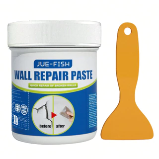 Pasta de Reparo de Parede 100g Creme Seca com Kit de Tinta Descascadora e Agente Reparador