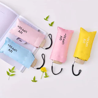 Pequeno Guarda-Chuva Dobrável Mulher Presente Moda Homem Mini Sun Parasol Meninas Anti-UV Portátil De Bolso À Prova D'água