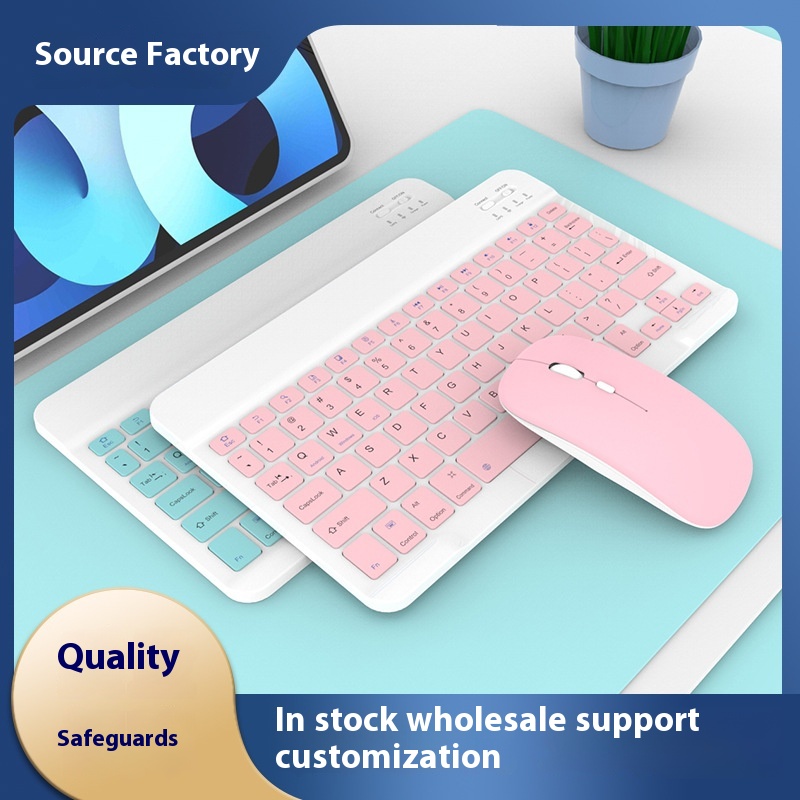 Conjunto de teclado e Mouse sem fio ultrafino, combinação portátil de ...