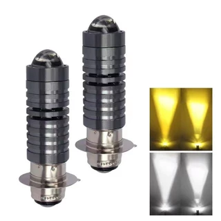 Mais recente lâmpada de farol Universal de duas cores T19 P15D H6M PX15D LED lâmpada de farol de motocicleta