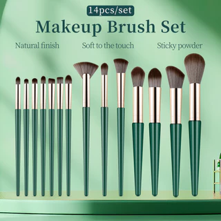 14pcs/Set Pincéis De Maquiagem Full Powder Foundation Pincel Para Sombra Escova Blush