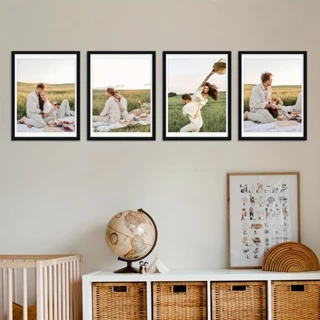 Quebra-Cabeças De 1 Peça Moldura Fotográfica Simples Pendurada Na Parede A4 De Madeira original