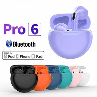Novo Pro 6 TWS Fones De Ouvido Sem Fio Com Microfone Fone Bluetooth Esporte Correndo Para Apple iPhone Xiaomi Pro6
