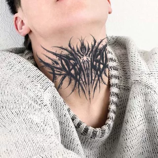Estilo escuro exclusivo tatuagem de ervas adesivos à prova dwaterproof água de longa duração masculino braço pescoço sim