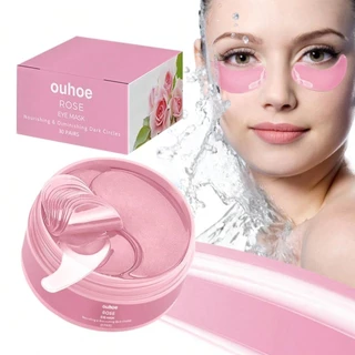 Máscara de Olhos Rosa para Iluminar Linhas Finais e Hidratar Pele
