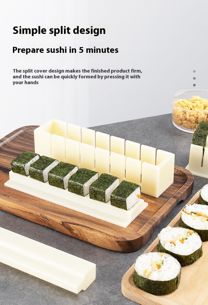 Molde Para Sushi Y Onigiri - 10 Rejillas, De Plástico Alimentario, Fácil Desmolde, Ideal Para Principiantes