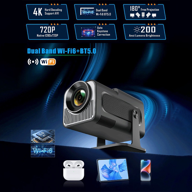Hy320 Projetor Novo Dormitório HD 1080P Portátil Para Escritório Comercial Família