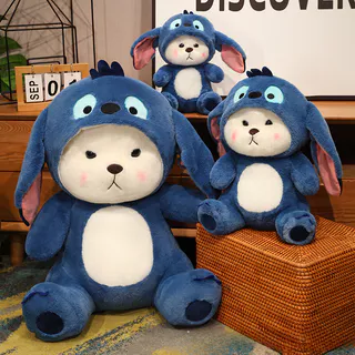 Urso cosplay Ponto Recheado Animais Recheados Bonecas De Pelúcia Brinquedos Usando Chapéu Pequeno Boneca
