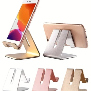 Suporte De Telefone De Mesa Em Liga De Alumínio Para Uso Universal-Smartphone De Metal Portátil E Resistente